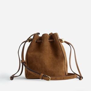 Madewell mini drawstring suede crossbody bag